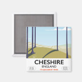チェシャー州イギリス旅行ポスター マグネット (正面/裏面)