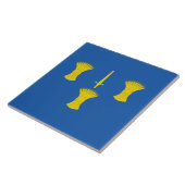 チェシャー州旗（イギリス郡）陶磁器タイル タイル (側面)