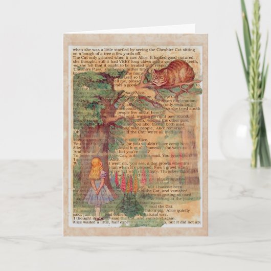 チェシャー猫およびアリス カード (正面)