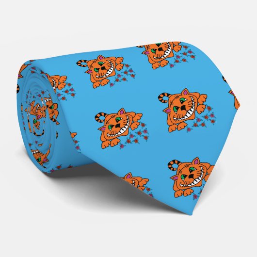 チェシャー猫のタイ-不思議の国のアリス ネクタイ (ロール)