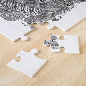 チェシャー猫のデザイン ジグソーパズル (側面)