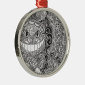チェシャー猫のデザイン メタルオーナメント (右)