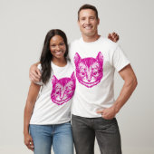 チェシャー猫はピンクにインクをしみ込ませました Tシャツ (ユニセックス)