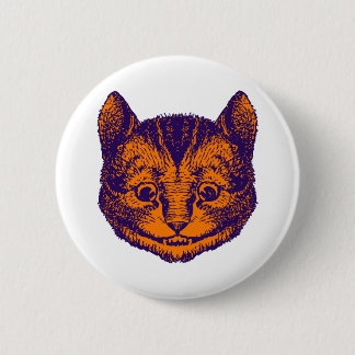 チェシャー猫は紫色のオレンジにインクをしみ込ませました 缶バッジ