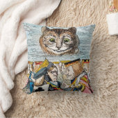 チェシャー猫1865年 クッション (ブランケット)