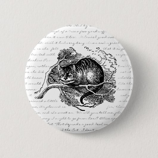 チェシャー猫-私達はここにすべての不機嫌います 缶バッジ (正面)