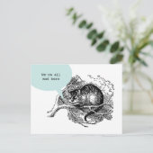 チェシャー猫-私達はここのすべての不機嫌引用しますです ポストカード (スタンド正面)