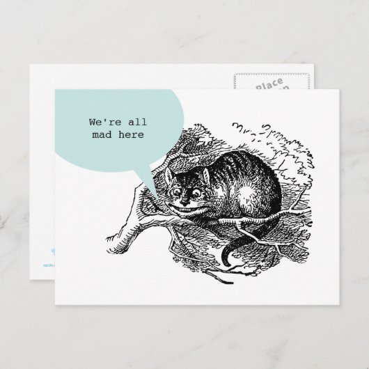 チェシャー猫-私達はここのすべての不機嫌引用しますです ポストカード (正面/裏面)