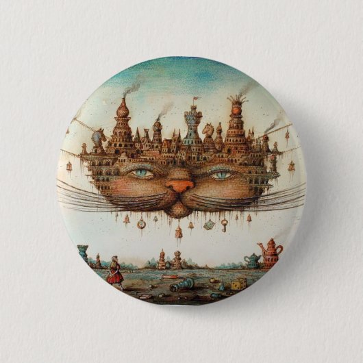 チェシャー猫 缶バッジ (正面)