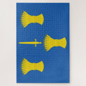 チェシャ国旗（英国郡） ジグソーパズル (縦)