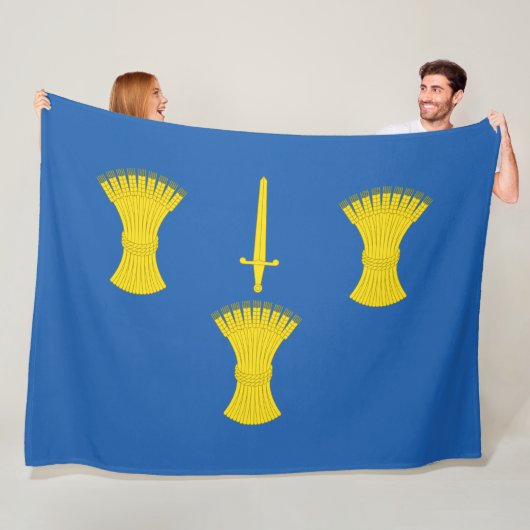 チェシャ国旗(英国郡) フリースブランケット (インサイチュ)