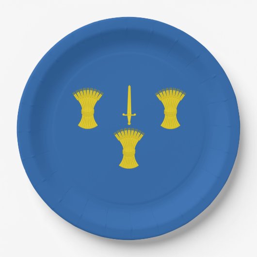 チェシャ国旗（英国郡） ペーパープレート (正面)