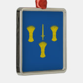 チェシャ国旗(英国郡) メタルオーナメント (右)