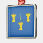 チェシャ国旗(英国郡) メタルオーナメント (左)