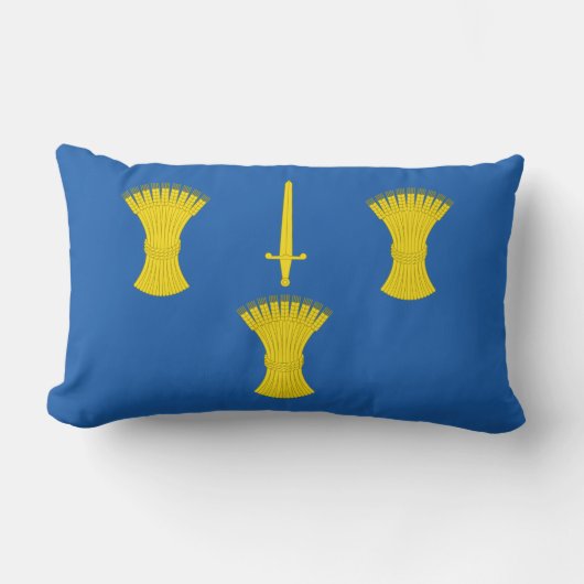 チェシャ国旗（英国郡） ランバークッション (正面)