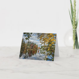 チェシャ池の葉のノートカード サンキューカード