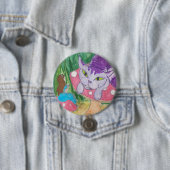 チェシャ猫のお茶 缶バッジ (インサイチュ)