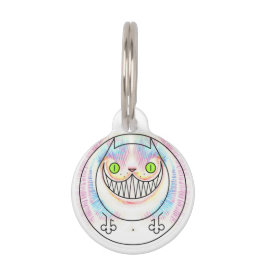 チェシャ猫の太パーソナライズされた猫の名前タグ ペット　ネームタグ