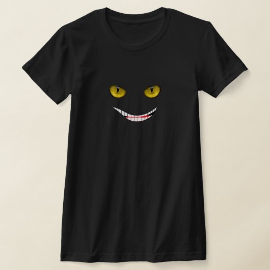 チェシャ猫の笑顔 イエロー Tシャツ (レイダウン)