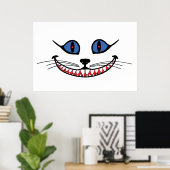 チェシャ猫の笑顔 ラージ ポスター (ホームオフィス)