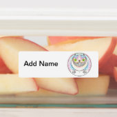 チェシャ猫グリンのラベル付き太った猫 ラベル (貼付)