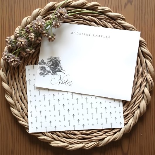 チェシャ猫ヴィンテージアリスinワンダーランド名 ノートカード