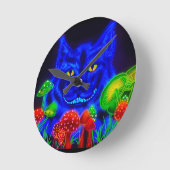 チェシャ猫丸時計 ラウンド壁時計 (傾斜)