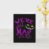 チェシャ猫 – ここにすべての不機嫌 カード (黄色い花)