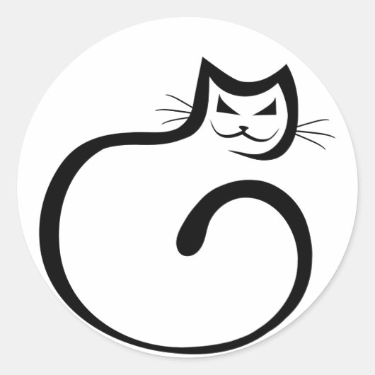 チェシャ猫 ラウンドシール (正面)