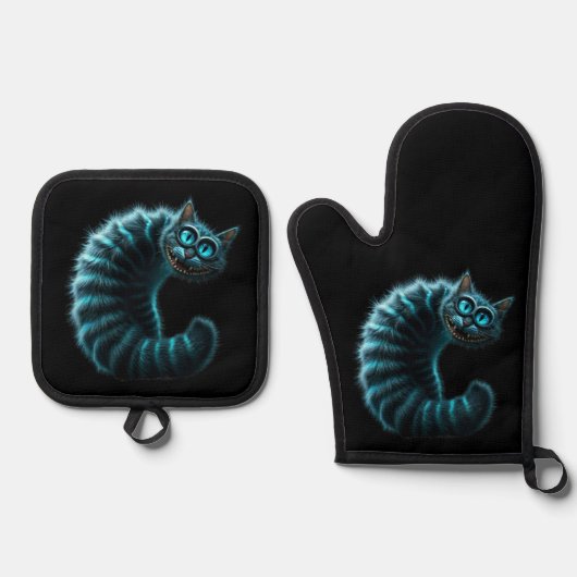 チェシャ猫 鍋つかみ&鍋敷きセット (正面)