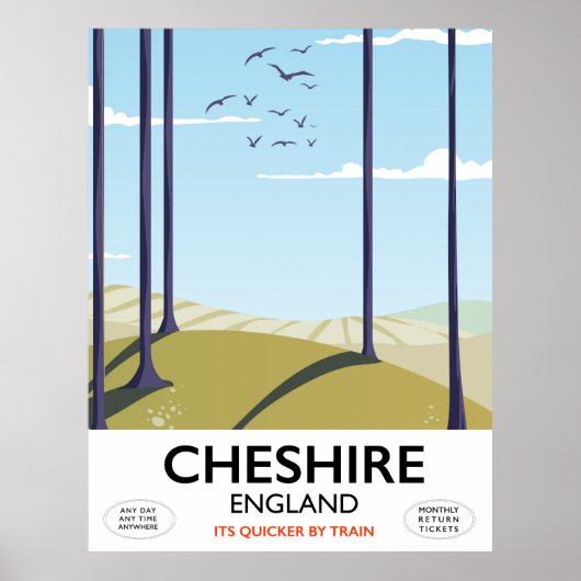 チェシャ、イギリス旅行ポスター ポスター (正面)