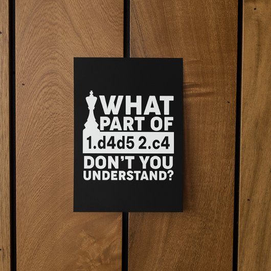 チェスおもしろいが白黒で移動 ポストカード