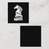 チェスおもしろいの駒の駒ではない スクエア名刺 (正面/裏面)