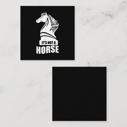 チェスおもしろいの駒の駒ではない スクエア名刺 (正面/裏面)