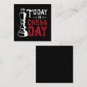 チェスおもしろいキングカストリングデザイン スクエア名刺 (正面/裏面)