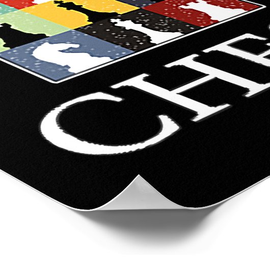 チェスおもしろいボードTゲームのユーモア設定プレイヤーチェス ポスター (角)