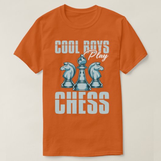 チェスおもしろいマスターボーイズボードゲームチェス Tシャツ (デザイン正面)