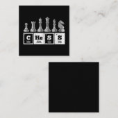 チェスおもしろい選手ギーク周期系化学 スクエア名刺 (正面/裏面)