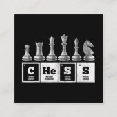 チェスおもしろい選手ギーク周期系化学 スクエア名刺 (正面)