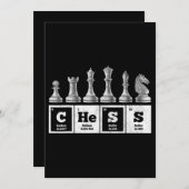 チェスおもしろい選手ギーク周期系化学 招待状 (正面/裏面)