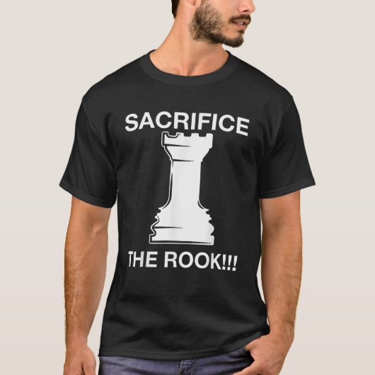 チェスおもしろい選手チェスRookミームOを犠牲 Tシャツ (正面)