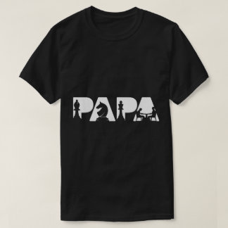 チェスおやじ パパ シルエットデザイン Tシャツ