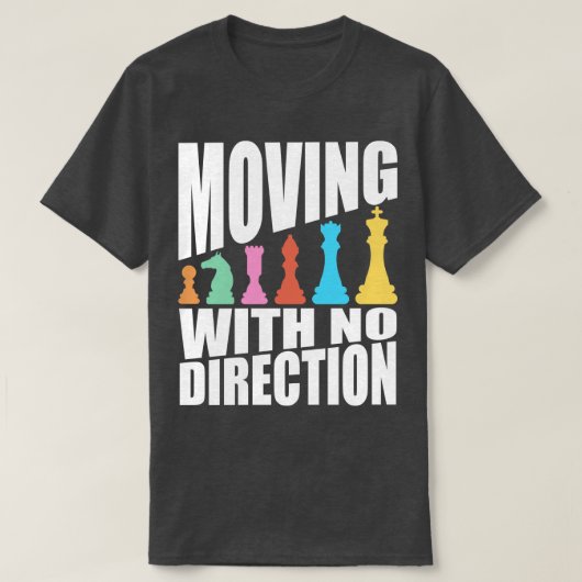 チェスが方向なしで動く Tシャツ (デザイン正面)