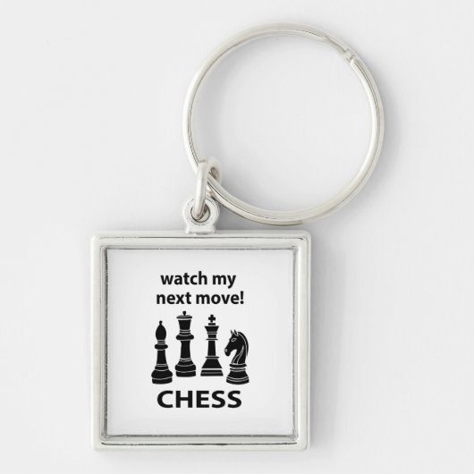 チェスが次の移動チェスを見る キーホルダー (正面)