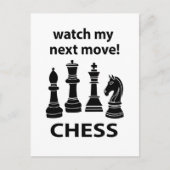 チェスが次の移動チェスを見る ポストカード (正面)