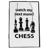 チェスが次の移動チェスを見る ミディアムペーパーバッグ (正面)