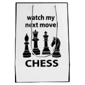 チェスが次の移動チェスを見る ミディアムペーパーバッグ (裏面)