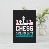 チェスが私を幸せにする ユーモア 面白い ギフト 招待状 (スタンド正面)