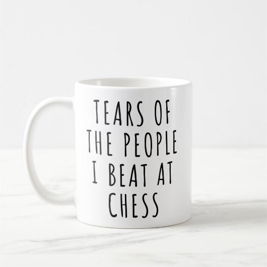 チェスで負かした人の涙 コーヒーマグカップ (左)