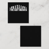 チェスで駒を5回得動かす愛クール好家 スクエア名刺 (正面/裏面)